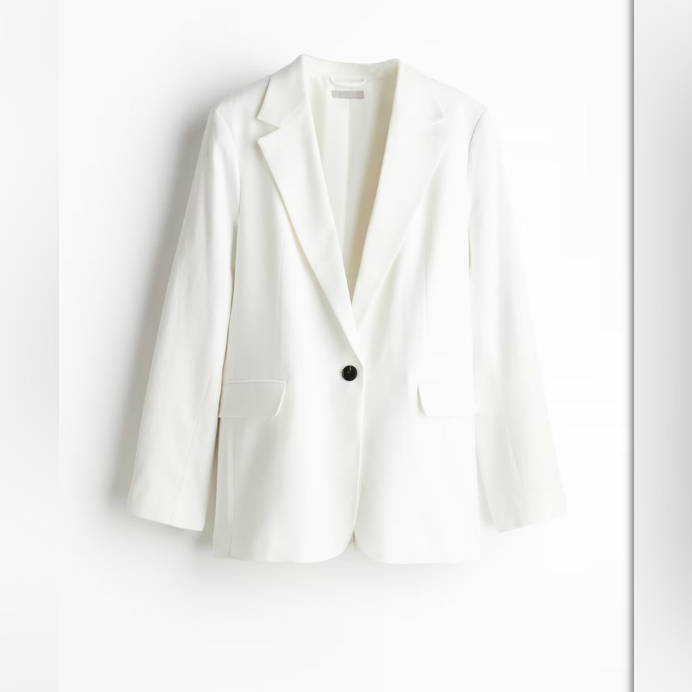 H&M  White Linen Women's Blazer